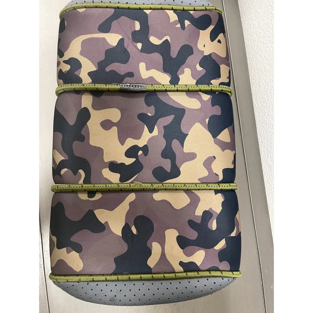 Camo Neoprene Tote Bag Carry On, Travel Gym Bag Pink Orange with Pouch Large